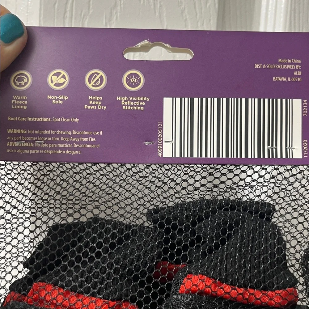🐶Heart to Tail Black and Red Pet Boots size Medium❤️🖤